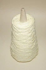 7oz. Cone, Unbranded, Lt. Yellow, Thick/Thin, Lace/Fingering Wt., Cotton Yarn