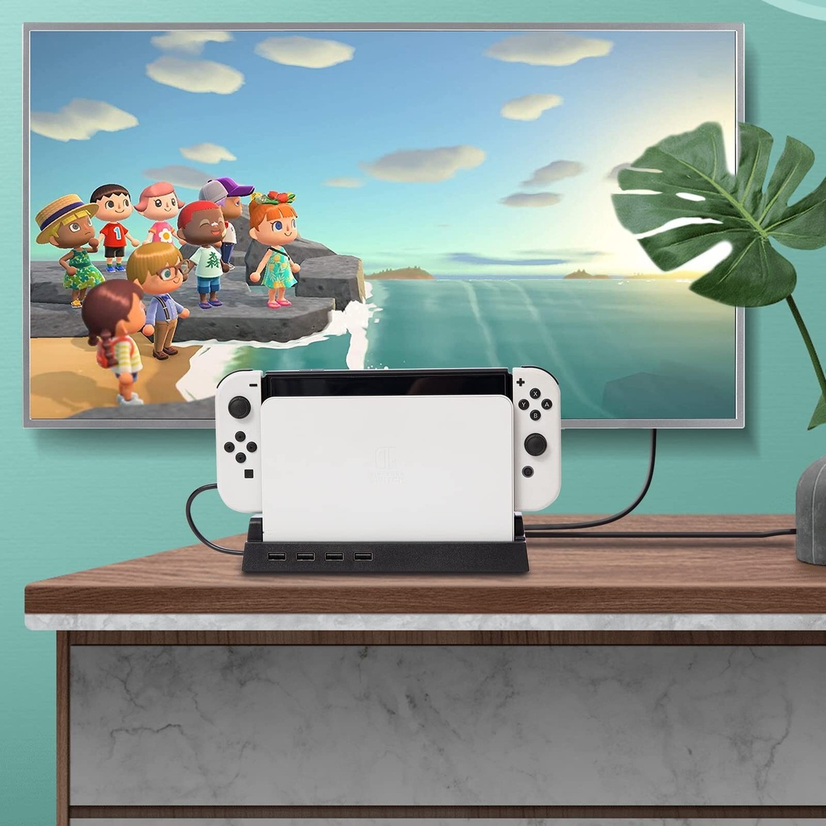 Switch Hub Dock, USB Hub for Nintendo Switch with 4 Output Ports