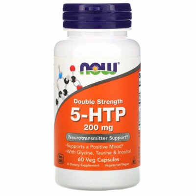 NOW Foods - Double Strength 5-HTP Neurotransmitter Support 200 mg. - 60 Vegetabl