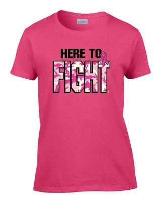 Ladies Here To Fight Breast Cancer Awareness Survivor Women's T-Shirt Tee
