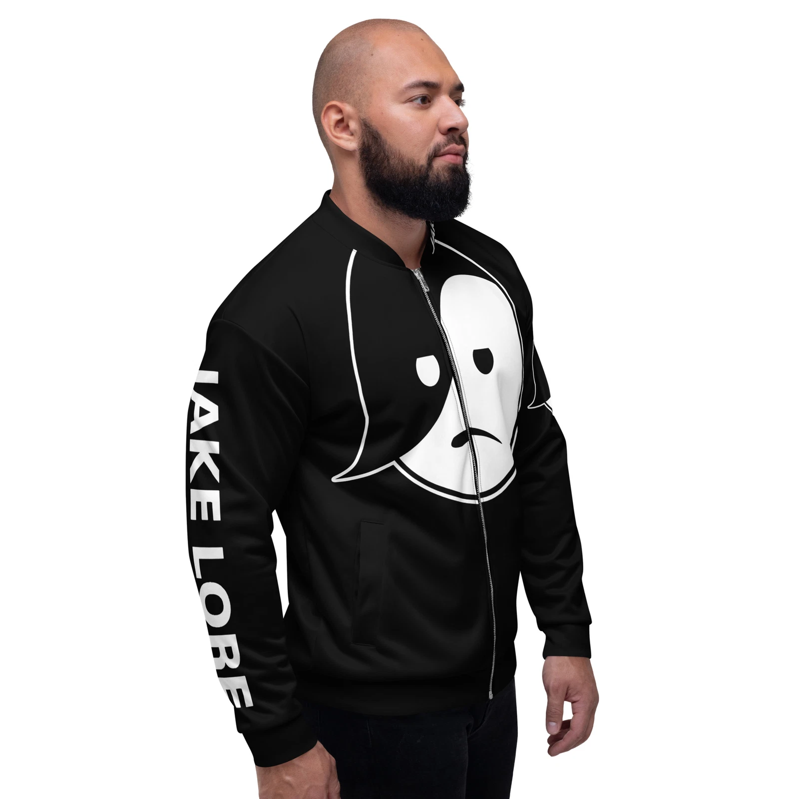 Jake Lore logo Unisex Bomber Jacket - product detail image 3