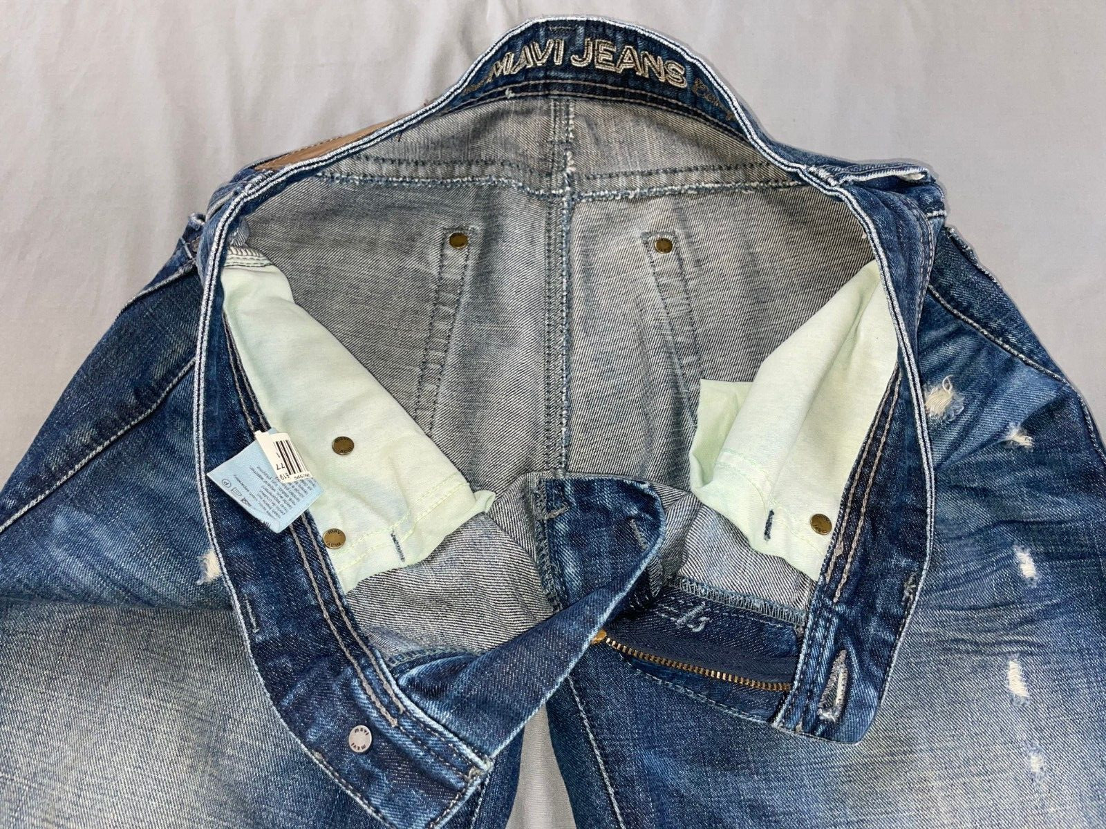 MAVI Josh Regiular Rise BootCut 100 Cotton Destroye… Gem