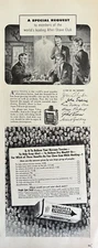 1943 Aqua Velva After Shave Wrigleys Chewing Gum 2 Strip Vintage Print Ad