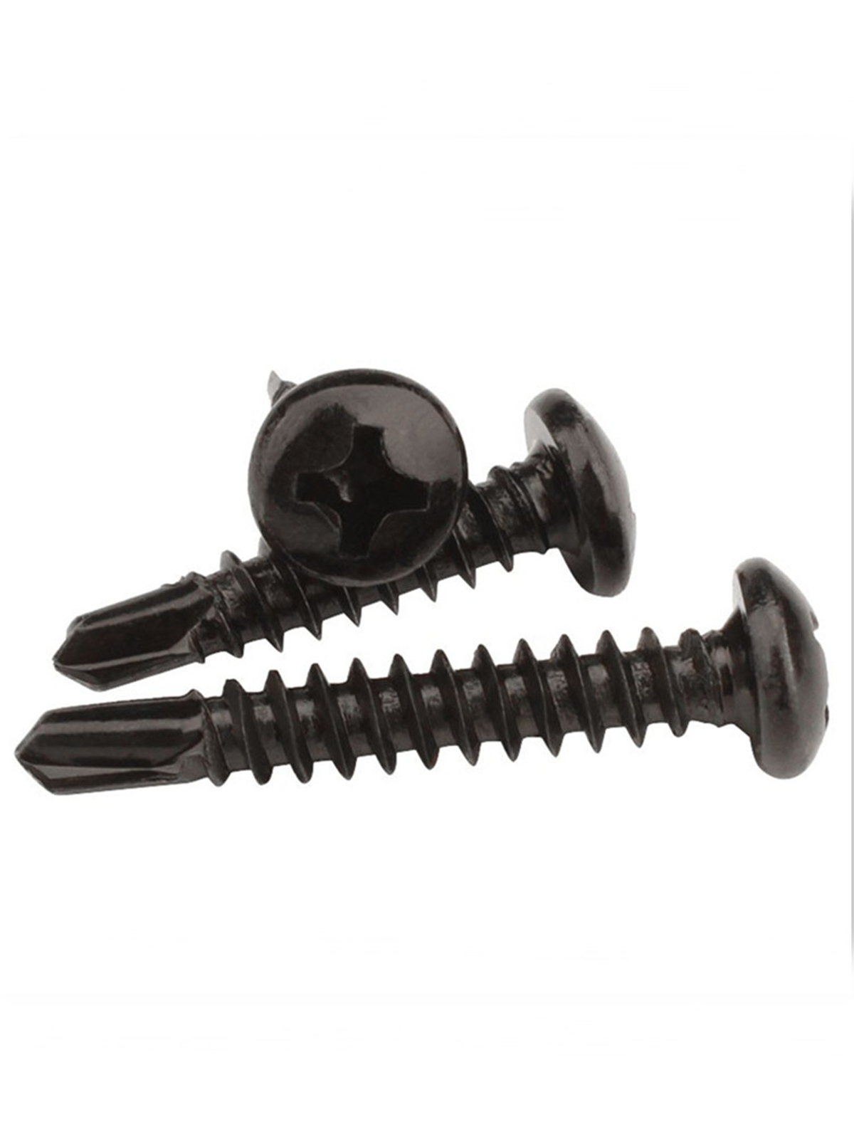 Black 410 Stainless Steel Phillips Pan Head SelfDrilling Screws Tek M4