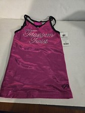 NWT GK Elite Sportswear Pink Cheer Tank Top Size AM CB157-A F21