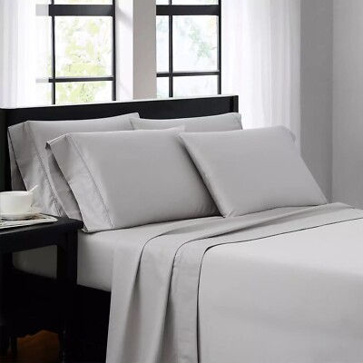 Kirkland Signature 680 Thread Count Sheet Set 6 Piece, Alloy Gray Full