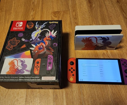 nintendo switch oled modell pokémon karmesin & purpur edition