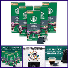 by Nespresso Original Line, Decaf Espresso, Dark Roast, 50-Count Espresso Pods