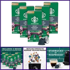 by Nespresso Original Line, Decaf Espresso, Dark Roast, 50-Count Espresso Pods
