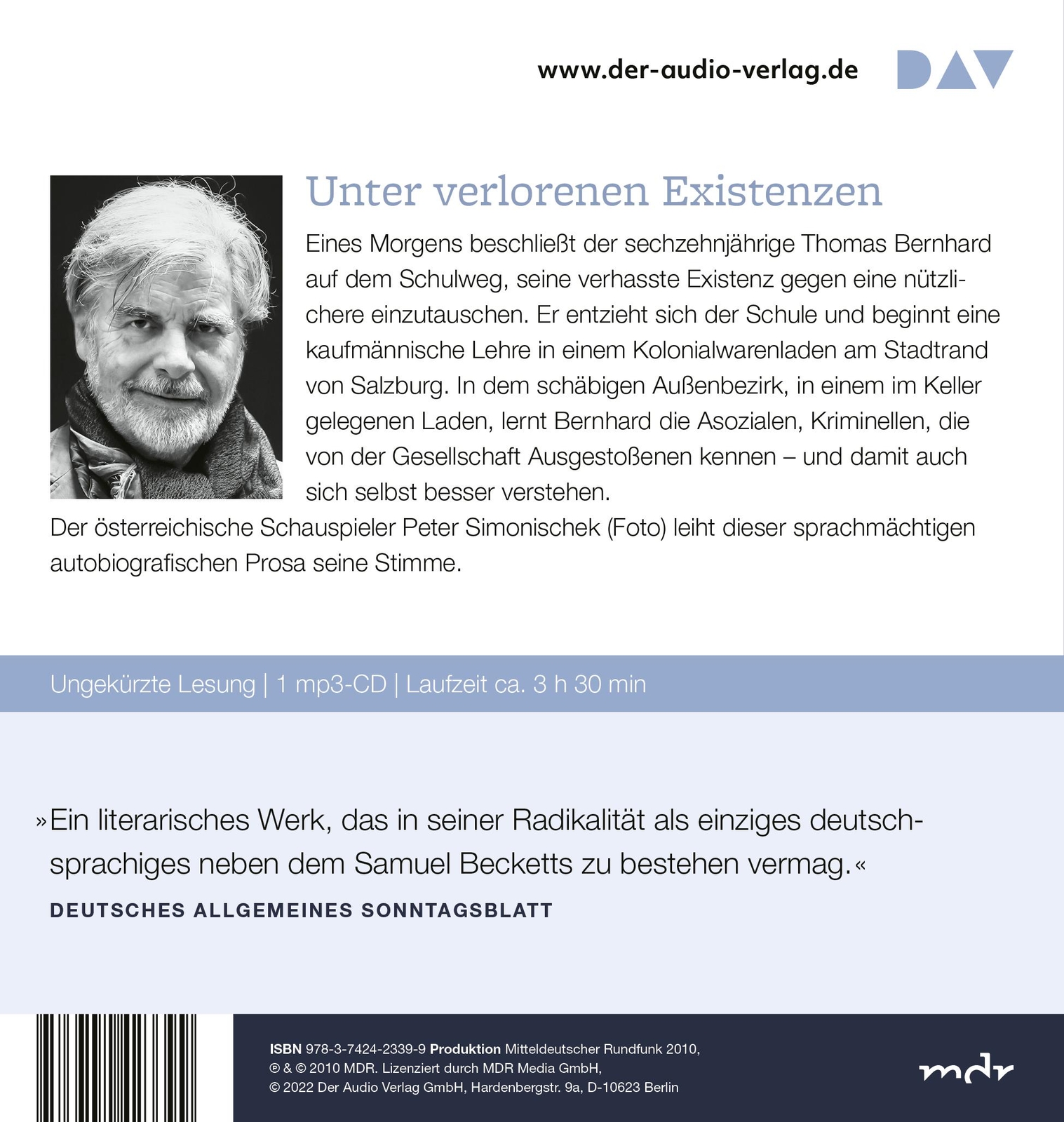 Thumbnail - Der Keller. Eine Entziehung, Thomas Bernhard