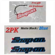 2pack Snap On Tool Box Logo Emblem Matte Blue Plastic Badge Decal 8 New Gift