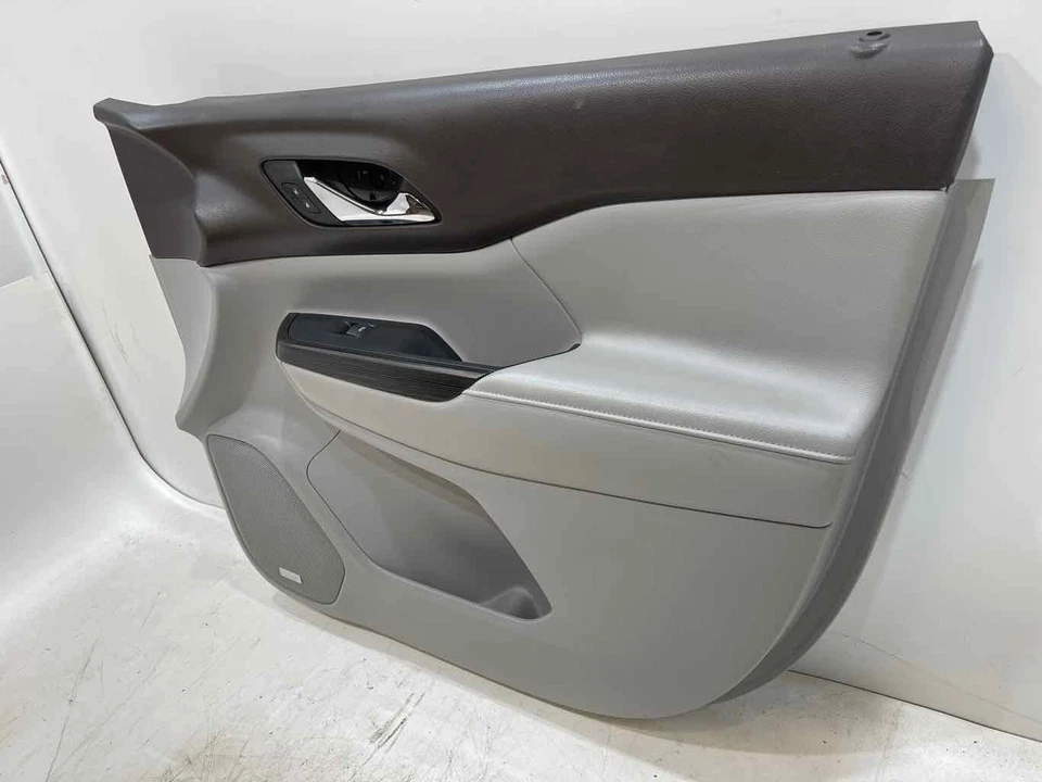 Fits 17 18 GMC ACADIA Front RH Passenger Door Trim Panel Cocoa/Gray Leather OEM - Image 3 of 4