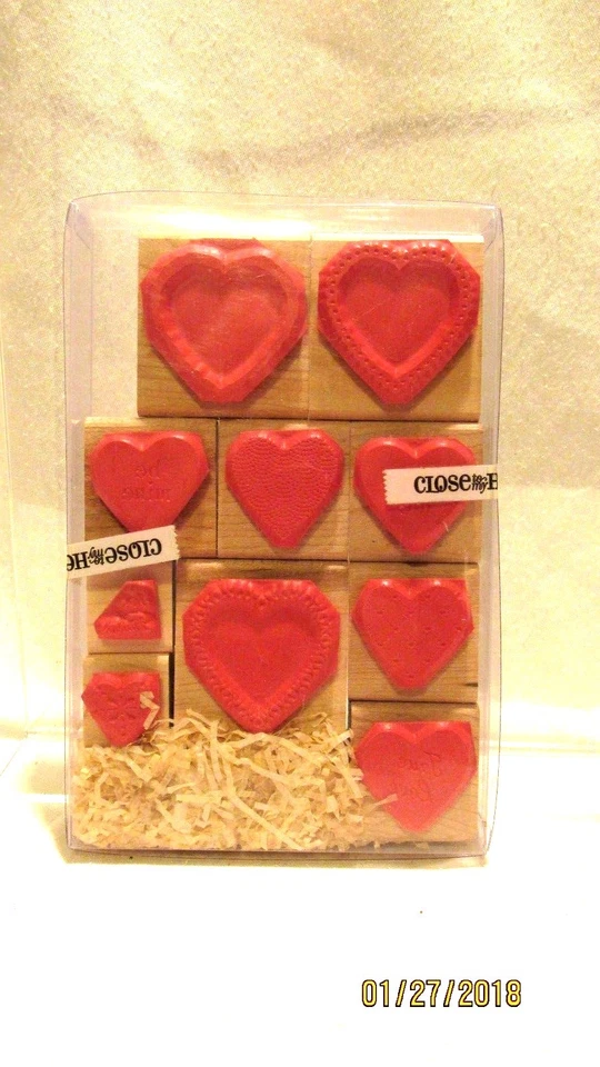 Juego de sellos de álbum de recortes Close to My Heart S620 Groovy Hearts nuevo Foto 2 de 3