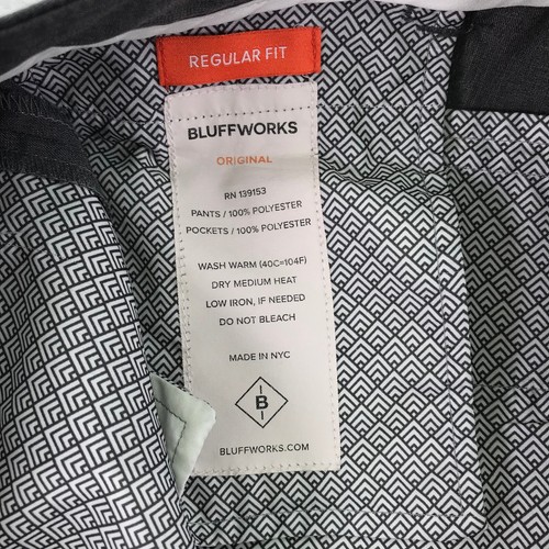 Bluffworks Pants Mens 33x30 Gray Original Regular Fit Performance Stretch USA - Picture 4 of 12