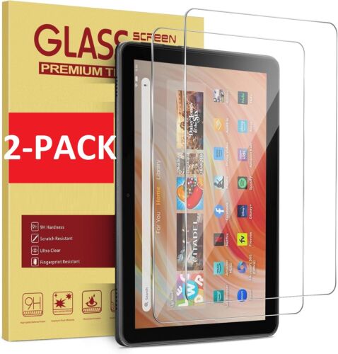 2X Premium Tempered Glass Guard Screen Protector Saver For Amazon Fire HD Tablet - Picture 1 of 33