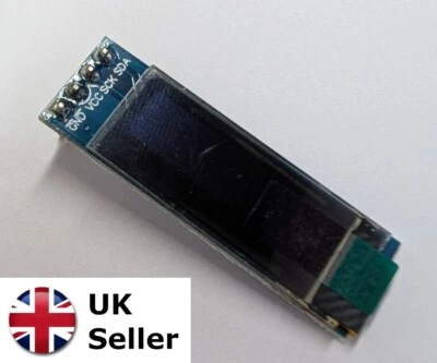 0.91" Inch OLED Display Module 128x32 White Pixels I2C (0x3C) SSD1306 Compatible