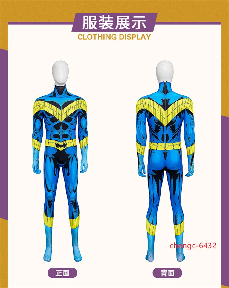 Cómic Ver. Nightwing Nuevo Disfraz de Titanes Hombres Monos Body Conjunto de Juegos con disfraces Foto 4 de 4