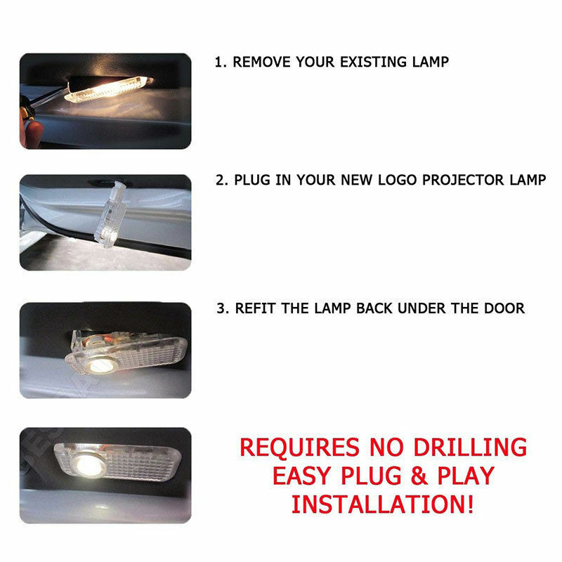 2-Pack Laser LED Door Courtesy Shadow Projector Lights For Mercedes-Benz GL, ML, R Class