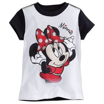 NWT Disney Store Minnie Mouse Red Polka Dot Girls T Shirt Tee Size