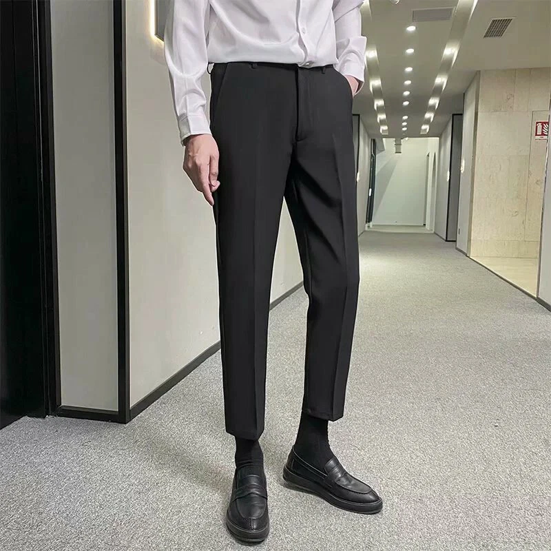 Slim leg capri trousers sale