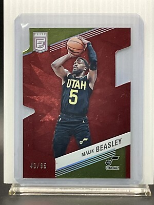 2022-23 Panini Donruss Elite #68 Malik Beasley /95 Red Aspirations Die-Cut