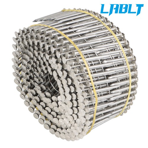 LABLT 3600Pcs Siding Nails 15 Degree Wire Coil 1-1/4” Ring Shank Stainless Steel - Picture 9 of 12