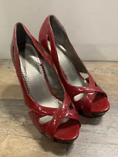 Bakers Red Patent Heels Size 7.5 M