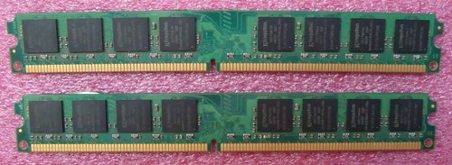 Dual RAMs(Kingston) 2x1GB = 2GB - DDR2- 667MHz / PC2-5400 - Non-Ecc / CL5 - 1.8V - Imagen 2 de 2