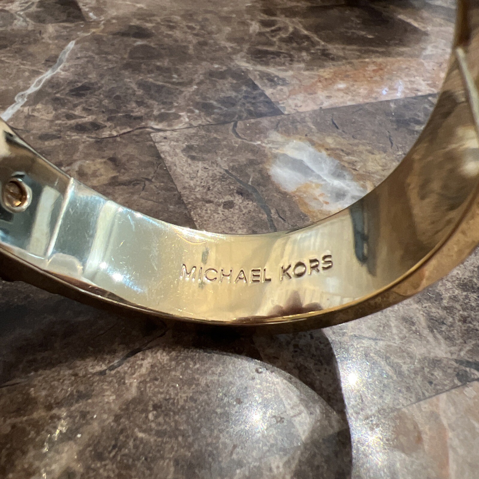 MICHAEL KORS EMBOSSED PYTHON CUFF HINGED WITH BLA… - image 8