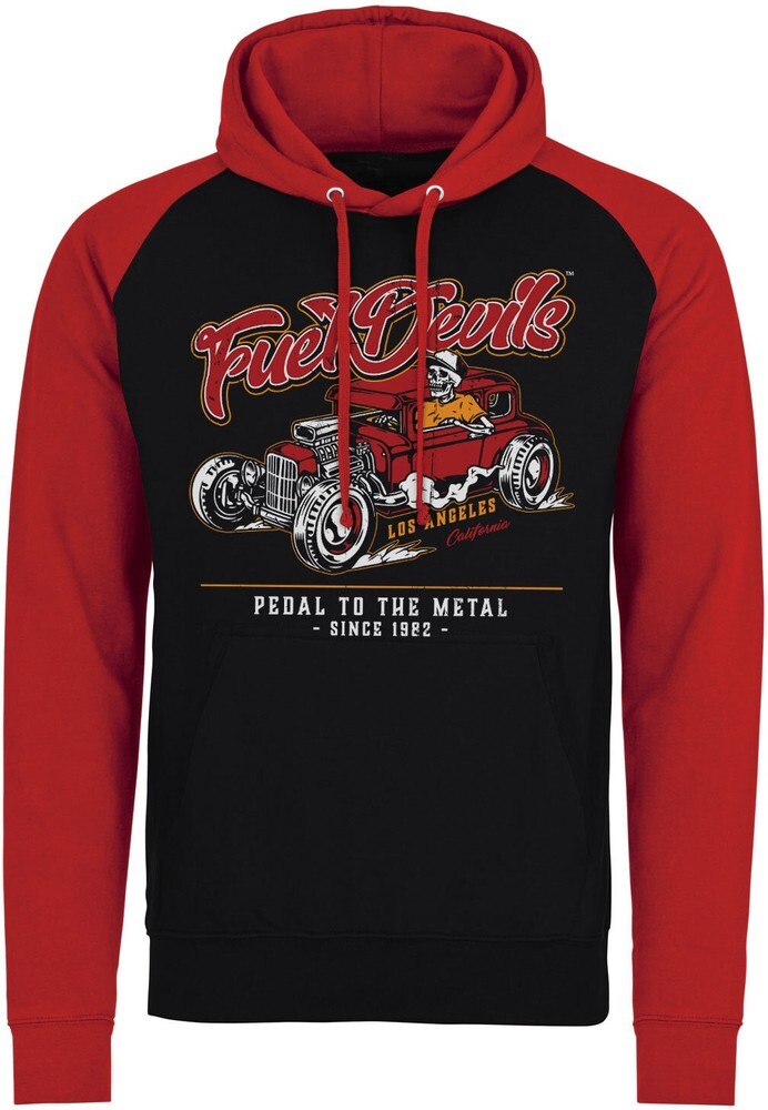 Fuel Devils Pedal To The Metal Baseball Hoodie Black-Red 12190₽