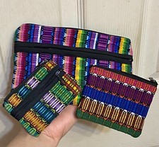 Rainbow multicolor Make Up Bags; Cosmetics, Coin Purse; Etc, Pre-Owned Gently 