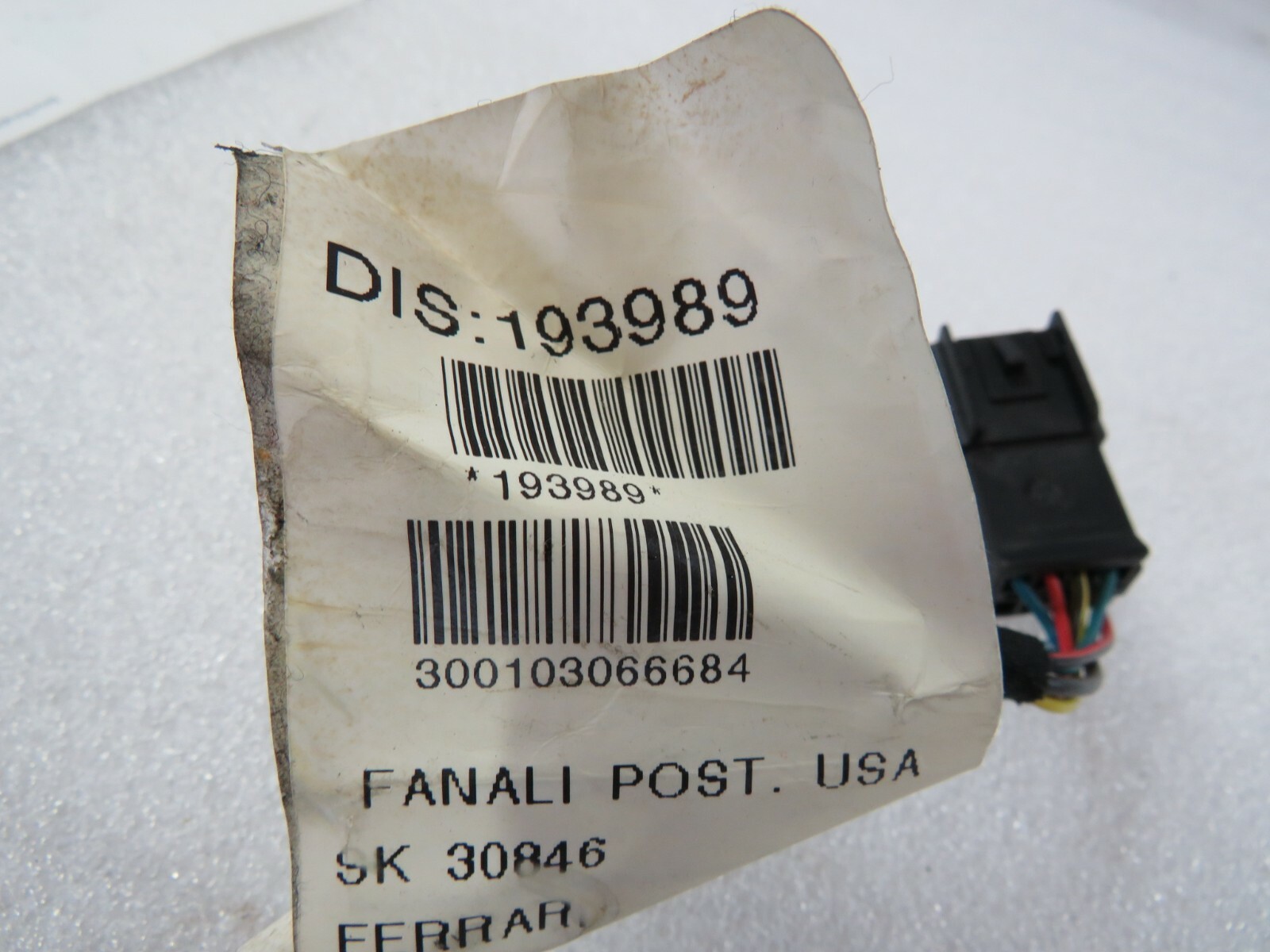 Ferrari 612 Scaglietti, Tail Light Wire Harness, Used, P/N 193989