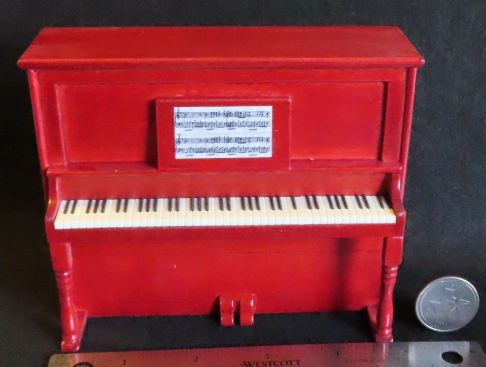 Piano vertical 1:12 no funciona Western Saloon Bordelo D7081 muñeca mini mohoga Foto 4 de 4