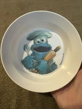 Vintage National Home Products 1977 Sesame Street Cookie Monster Bowl 4.75" (CG)