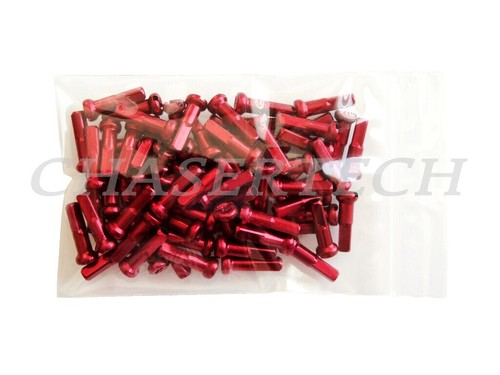 Sapim Double Square SL Alloy Nipple - 14g/16mm Red Aluminum Spoke