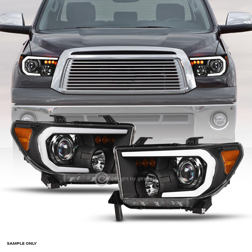 For 2007-2013 Tundra/Sequoia Black Projector Headlights