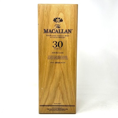 Macallan 30 Year Old Scotch Whisky Double Cask 2022 Annual Release Wooden Box