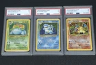 Charizard Blastoise Venusaur Base Set Unlimited PSA 5 Set (Pokémon TCG, 1999)