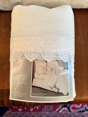 Fieldcrest Charisma Biltmore Lace Parchment Duvet Cover King + accent pillows