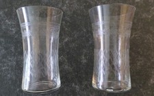 Paar Vintage Pall Mall Lady Hamilton Muster taillierte kleine Gläser Edwardian