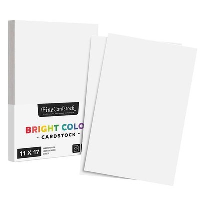 50 Pack 11x17 Inch 65lb Superior Thick White Card Stock Paper for