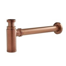Bottle Trap Waste Brushed Copper Round Basin Sink 1 1/4" Bathroom 32mm