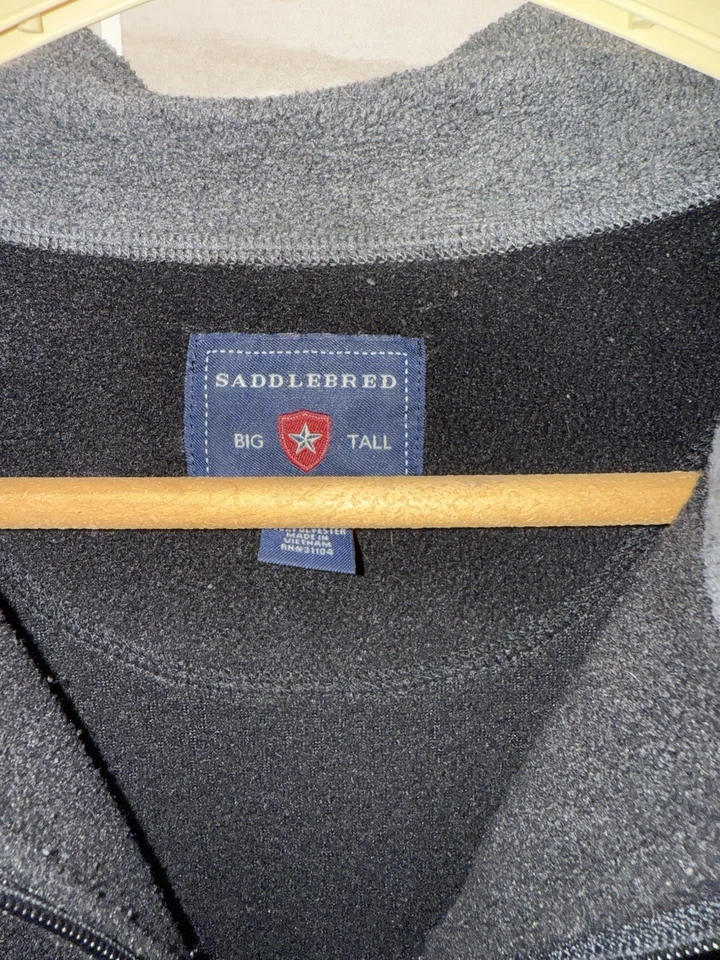 Saddlebred Men's Big and Tall Button-Up Shirt Long Sleeve, Faux Suede, Casual - Image 3 of 4