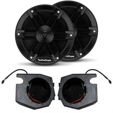 Rockford Fosgate M0-65B Black Grill 6.5" Marine Coaxials SSV Works Front Spea...