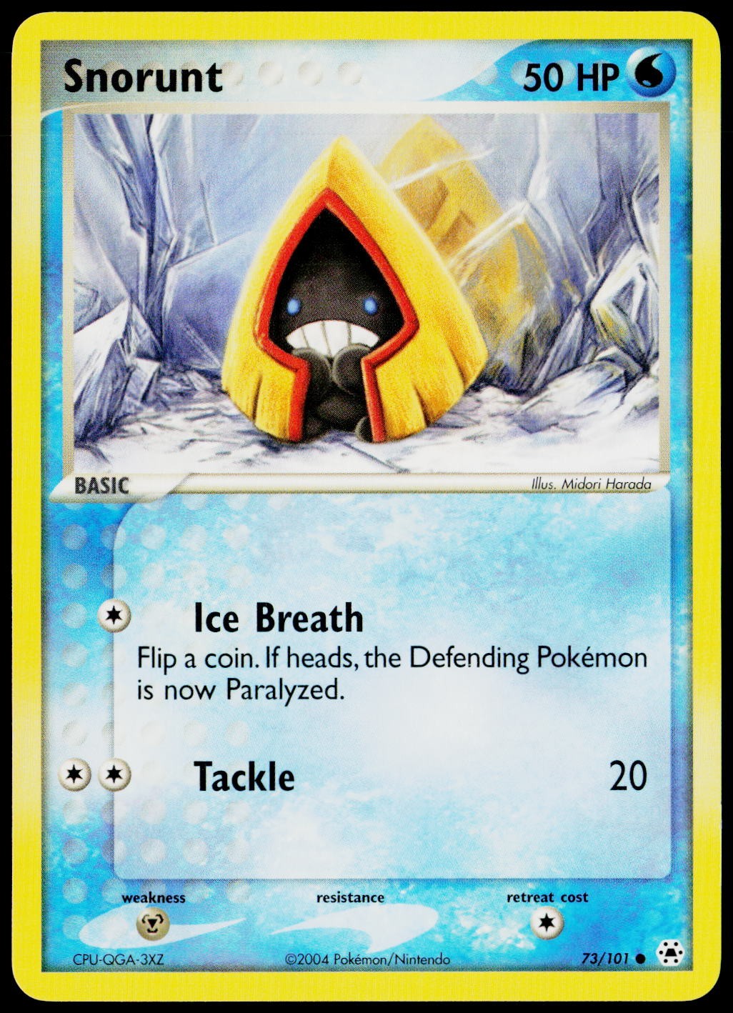 Snorunt 73/101 Common Hidden Legends Pokemon Lightly Played
