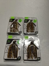 (LOT OF 4) GOOGAN SQUAD THICC FLIPPING JIG 5/0 1/2oz Cowboy Craw
