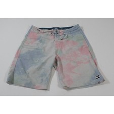 Billabong Board Shorts Boys 25 Pink Blue Sundays Lo Tide Tie Dye Recycler Swim