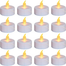100PACK Flameless LED Tea Lights Candles, Realistic and Bright Flickering Long L