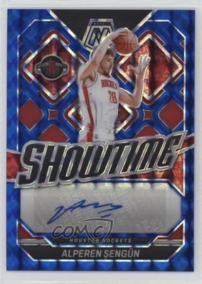 2023 Panini Mosaic Showtime Signatures Blue Prizm 43/49 Alperen Sengun Auto 04cw