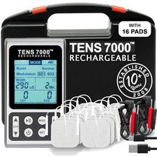 TENS 7000 Rechargeable Unit Machine Muscle Stimulator Pain Relief Device